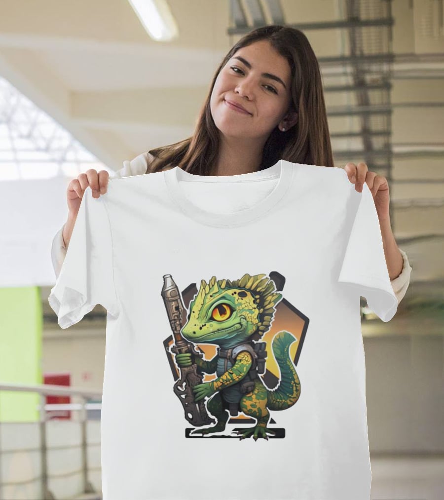 Valorant Gekko Character With Rifle T-Shirt