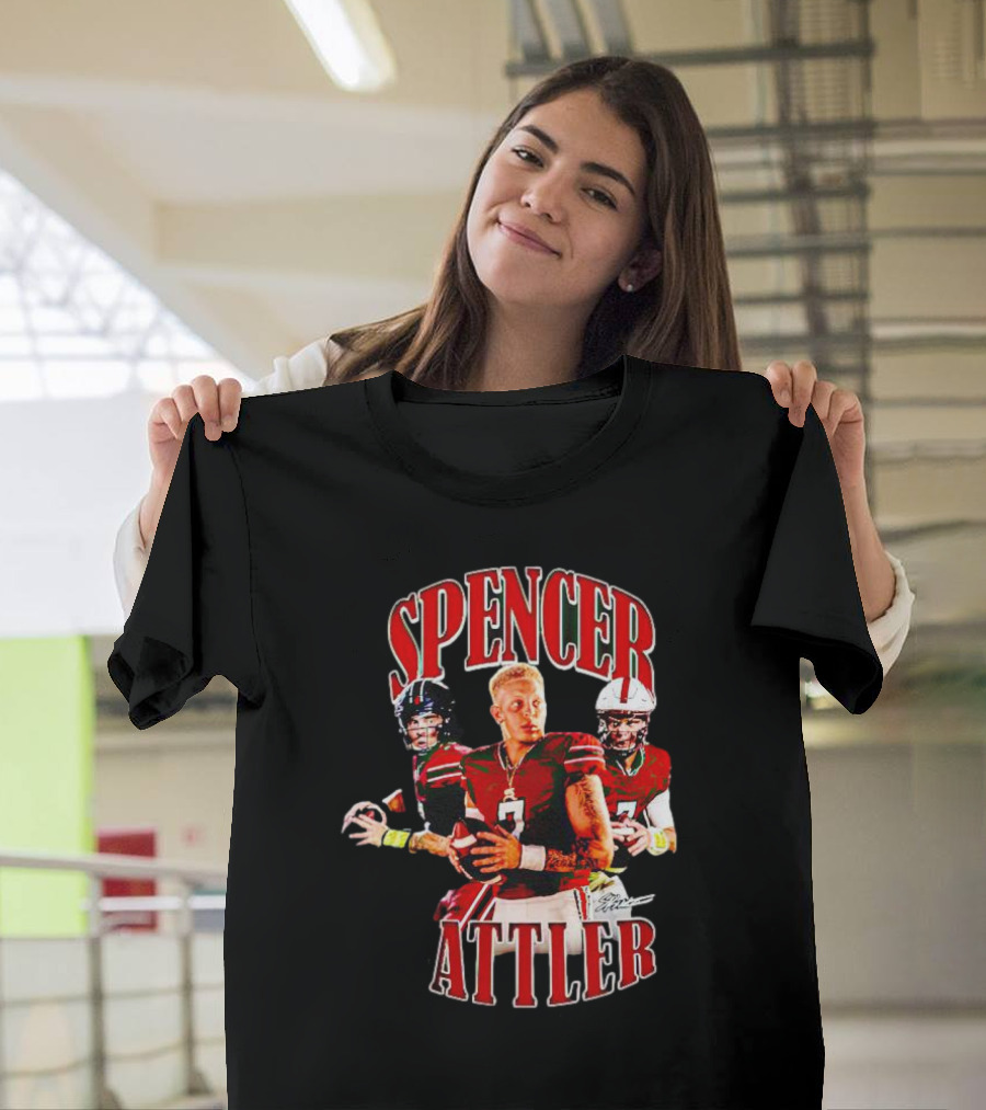Spencer Rattler Game Day Picture Collage with Football Action T-Shirt