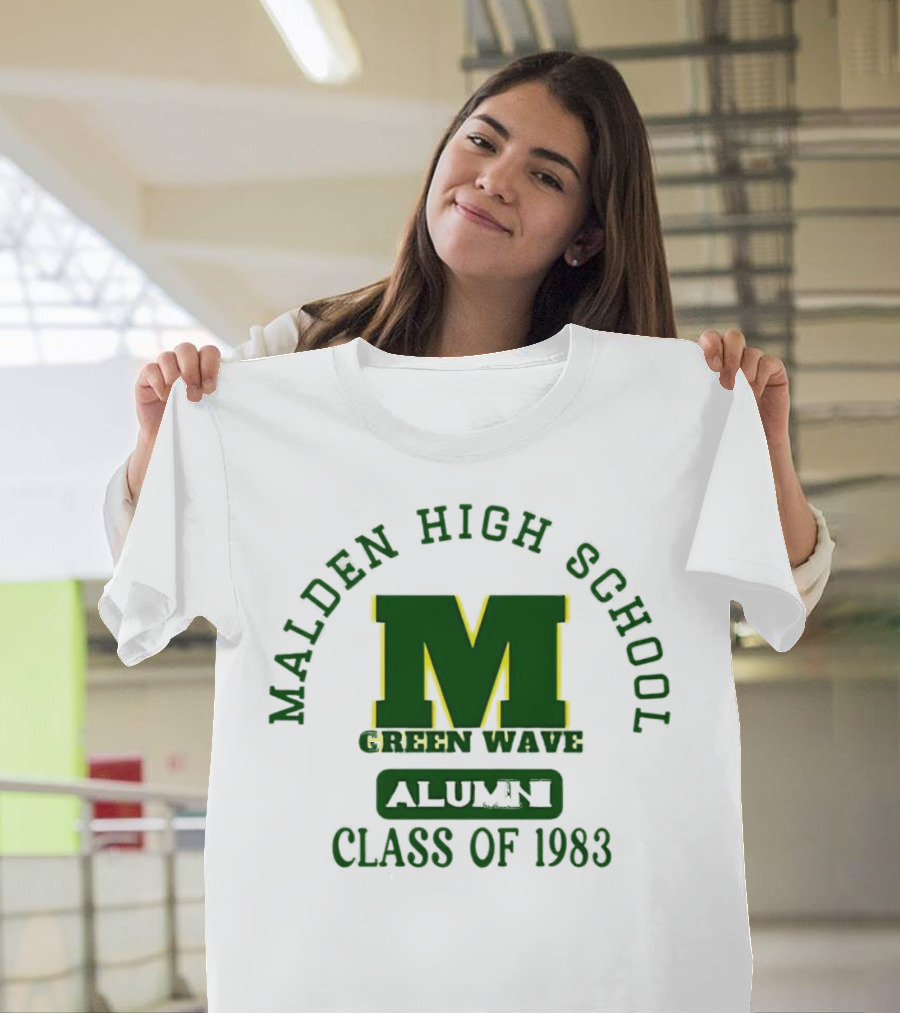 Malden High School Green Wave Alumni M Class Of 1983 T-Shirt