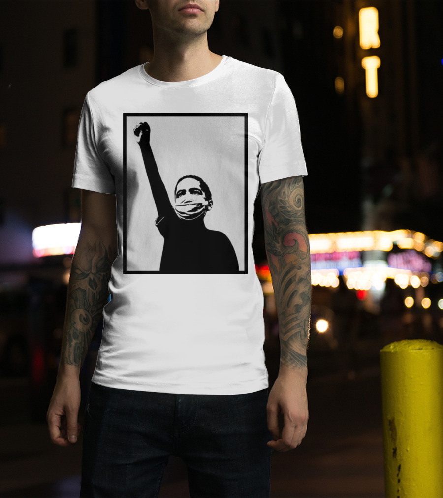 A Million Strong Masked Silhouette Raising Fist T-Shirt