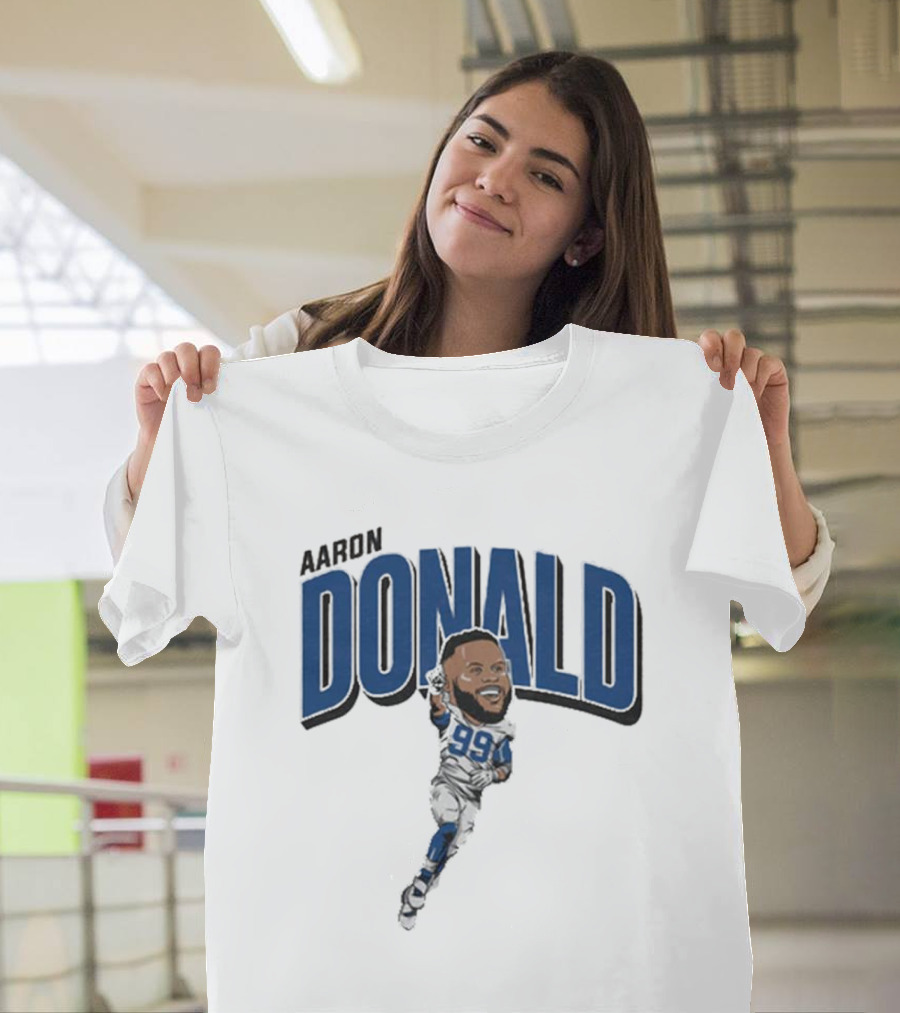 Aaron Donald Rams 99 Player Cartoon T-Shirt
