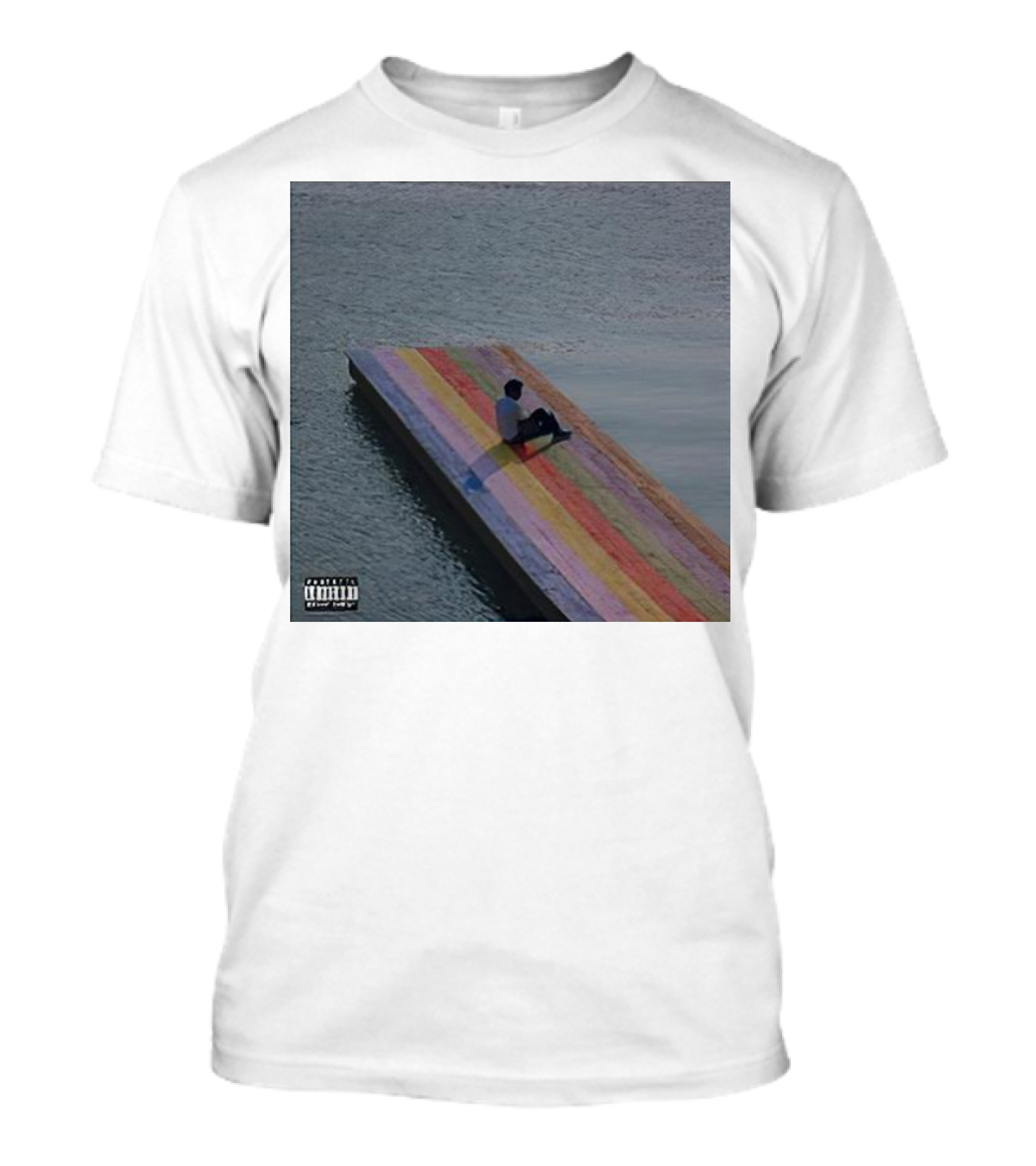 Baby Keem The Melodic Blue Album Cover Sitting On Colorful Dock In Water T-Shirt