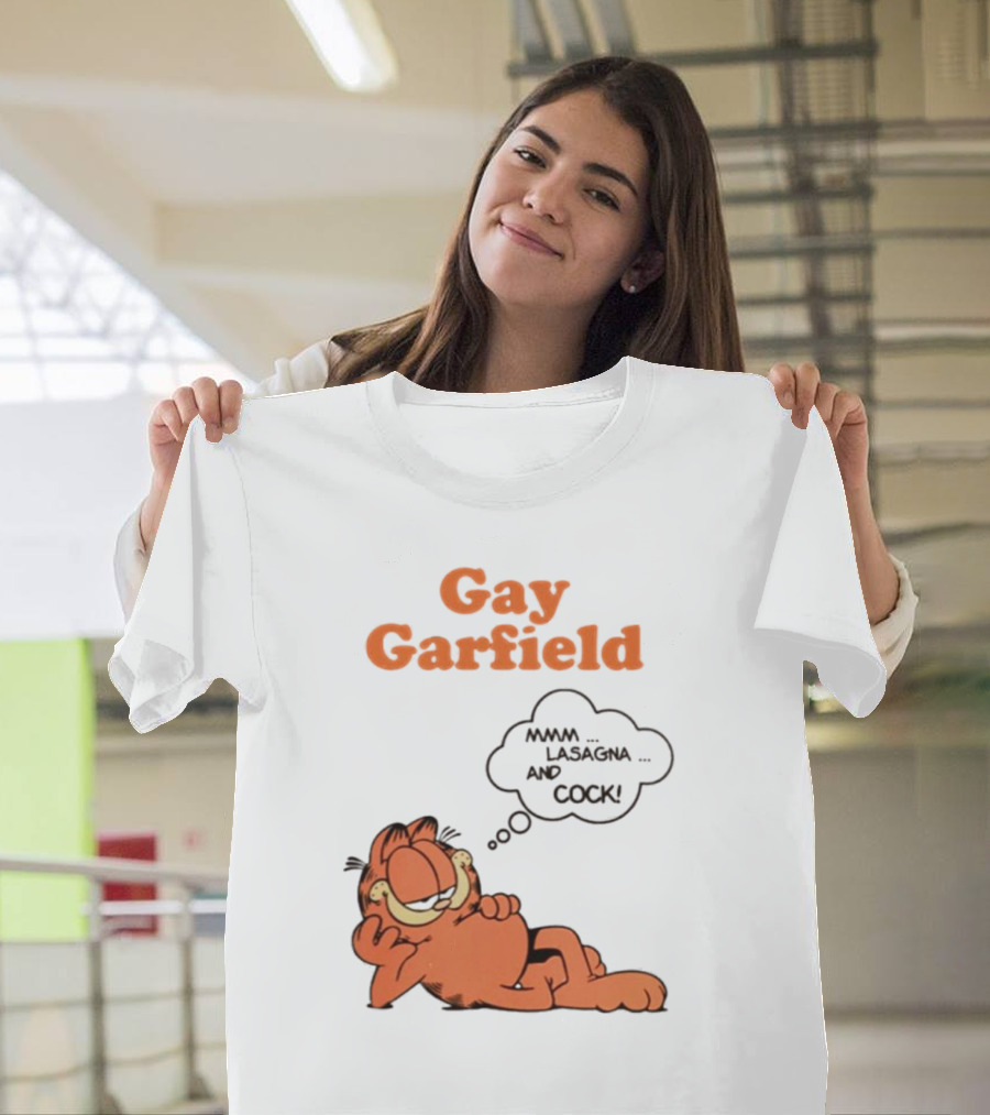 Gay Garfield Lasagna Meme T-Shirt