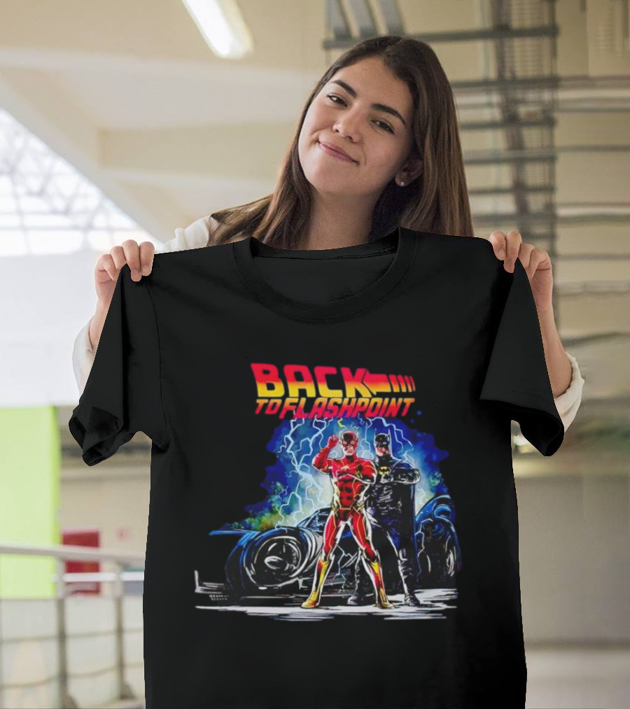 Back to Flashpoint Lightning Duo and Time Travel Car T-Shirt