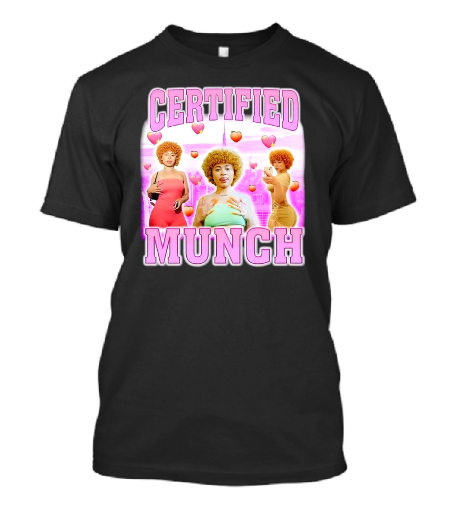 Certified Munch Pink Heart Bootleg Aesthetic Trio T-Shirt