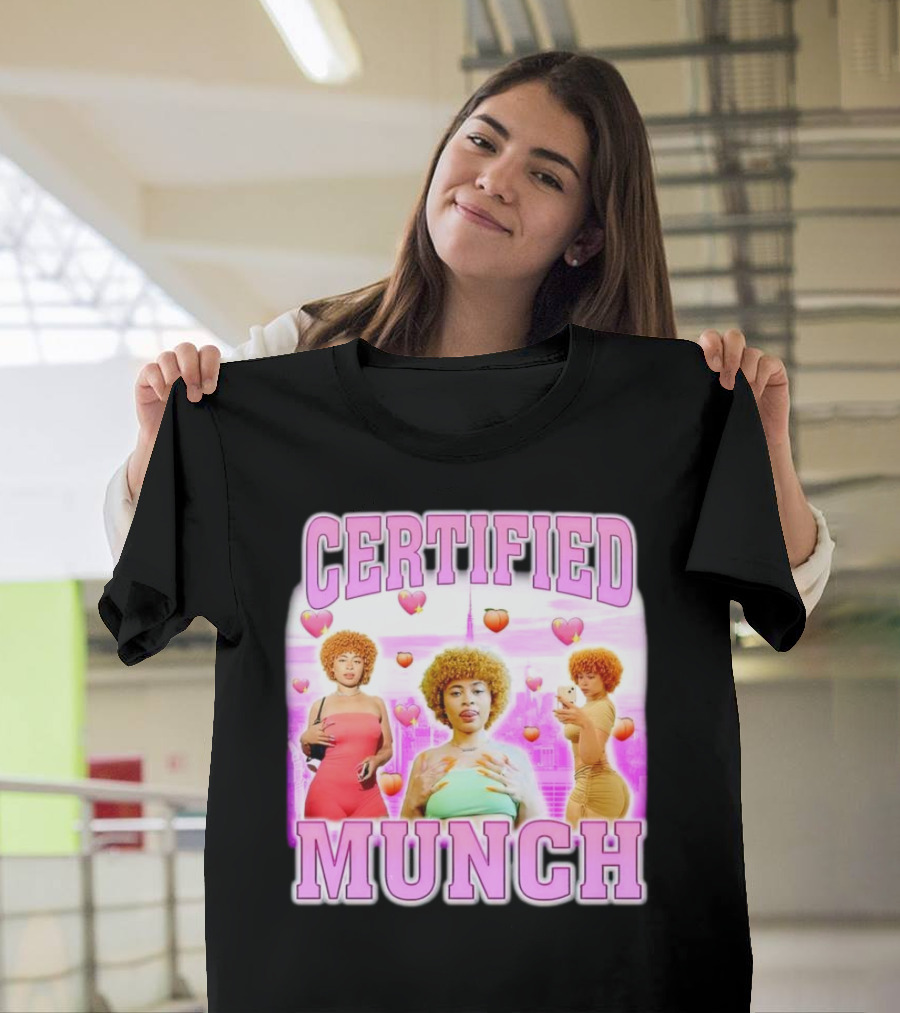 Certified Munch Pink Heart Bootleg Aesthetic Trio T-Shirt