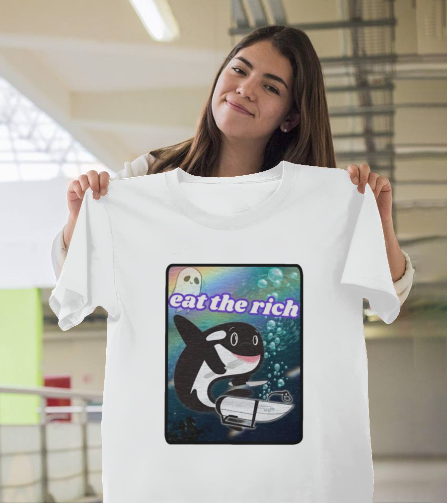 Orca Eat the Rich Oceangate Submarine Ghost Bubbles T-Shirt