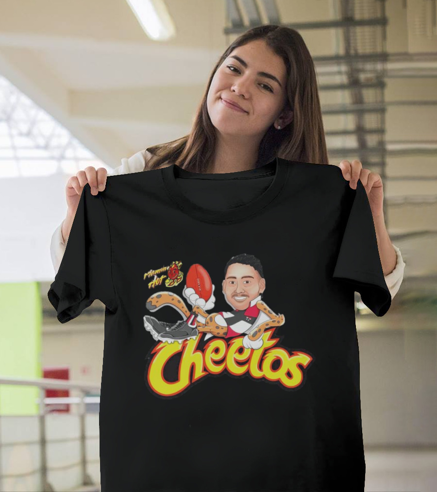Flamin' Hot Cheetos Football Character Mashup T-Shirt