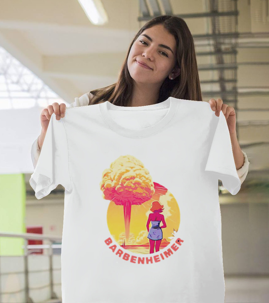 Barbie Oppenheimer Barbenheimer Sunset Silhouette Explosion T-Shirt