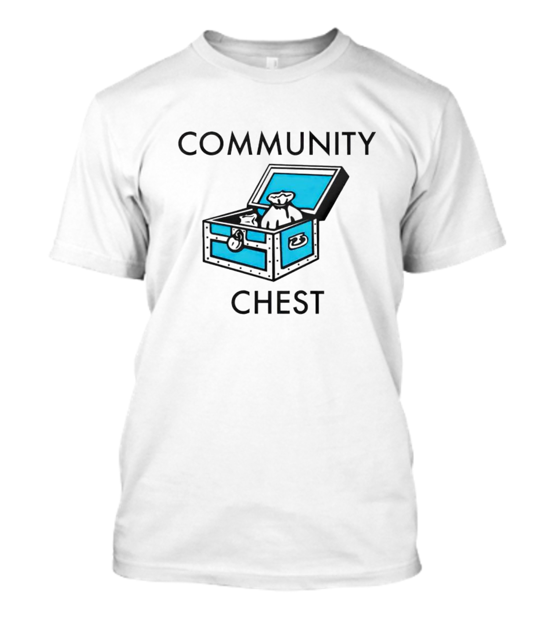 Community Chest Monopoly Icon Blue Treasure Box T-Shirt