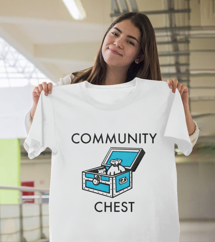Community Chest Monopoly Icon Blue Treasure Box T-Shirt