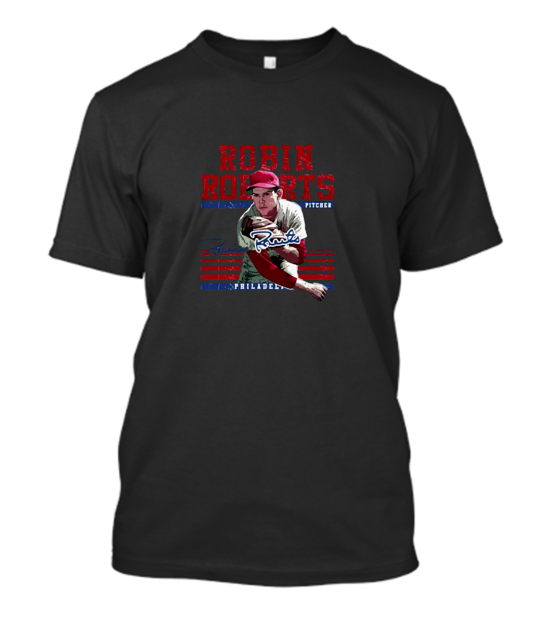 Robin Roberts Philadelphia Phillies Pitcher Signature T-Shirt
