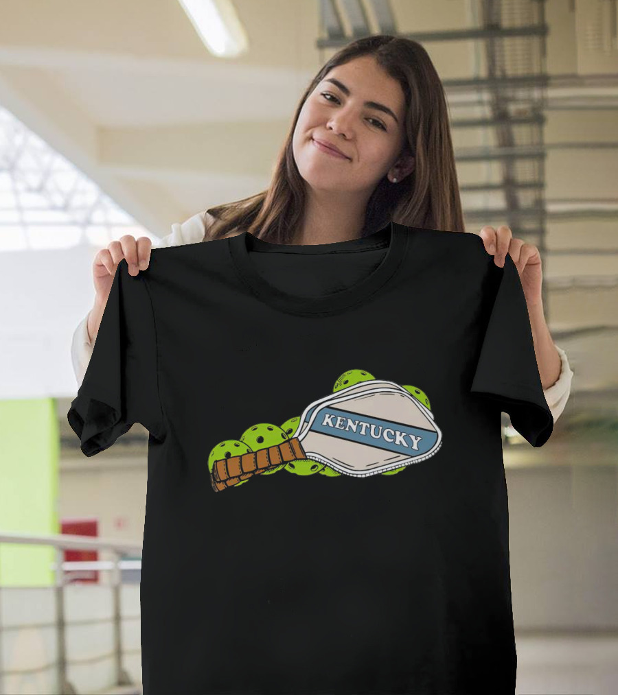 Kentucky Pickleball Paddle and Balls T-Shirt