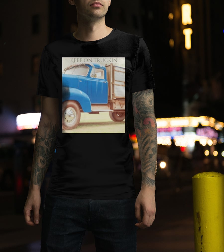Keep On Truckin' Vintage Blue Truck Nostalgia T-Shirt