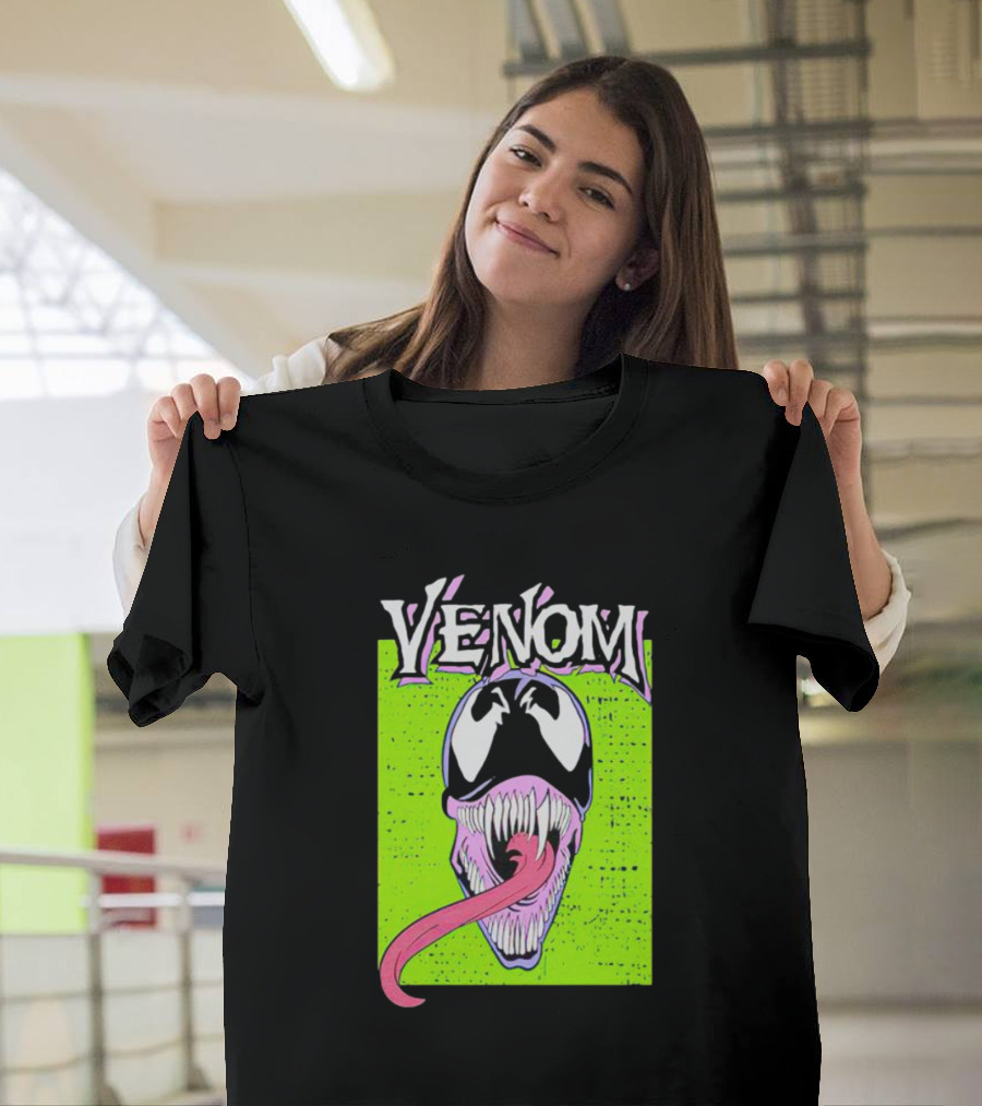 Venom Neon Green Pink Comics Marvel T-Shirt