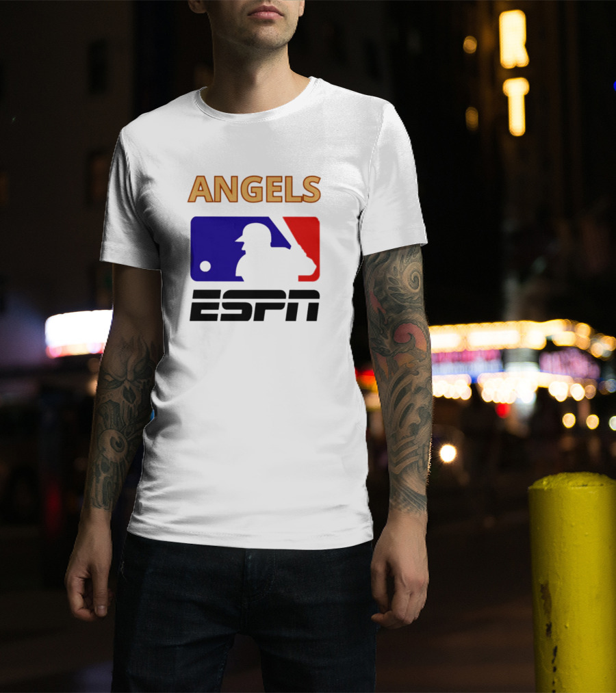 ANGELS ESPN MLB Logo Parody Baseball T-Shirt