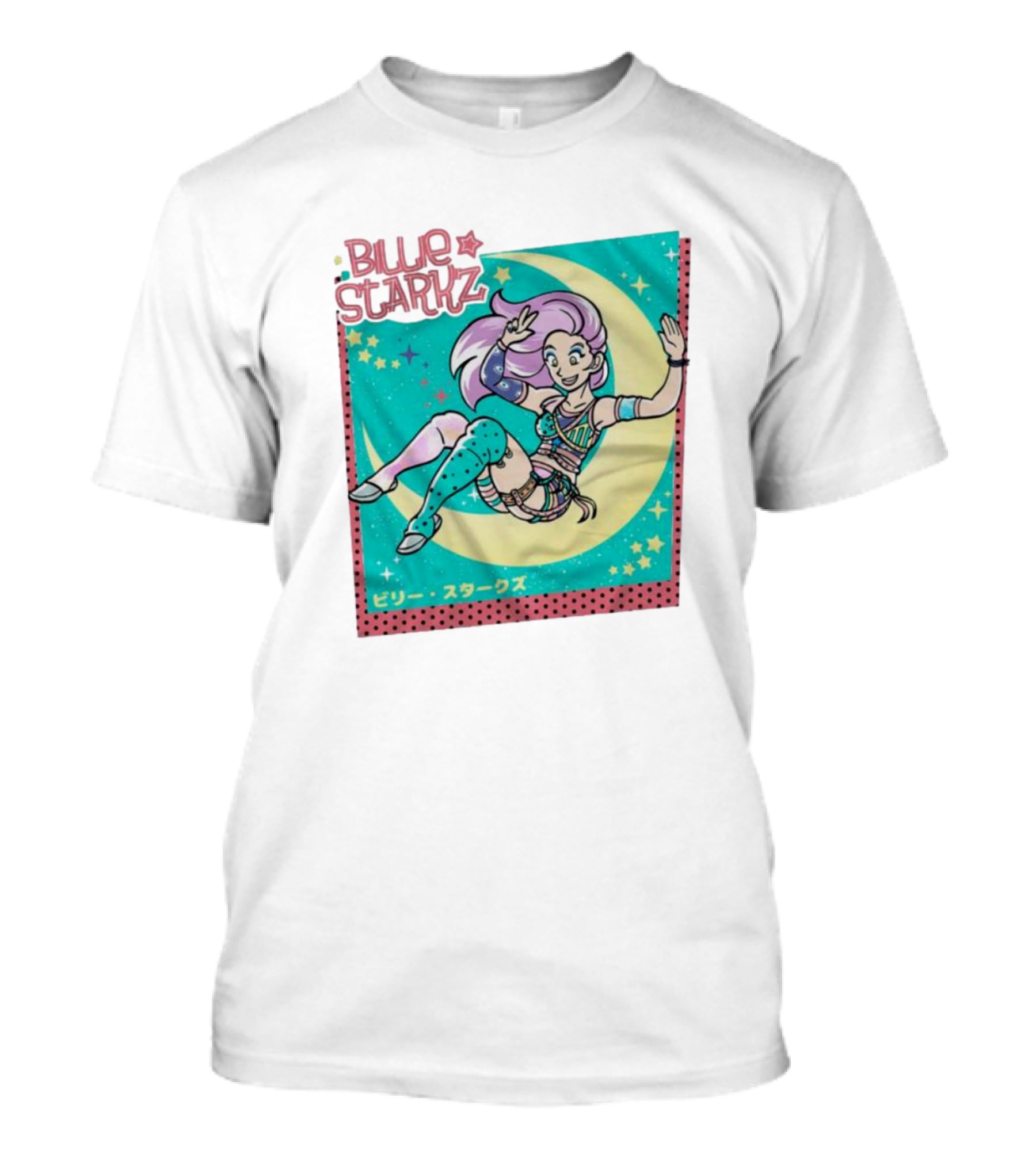 Billie Starkz Starz Anime Style Moon And Stars T-Shirt
