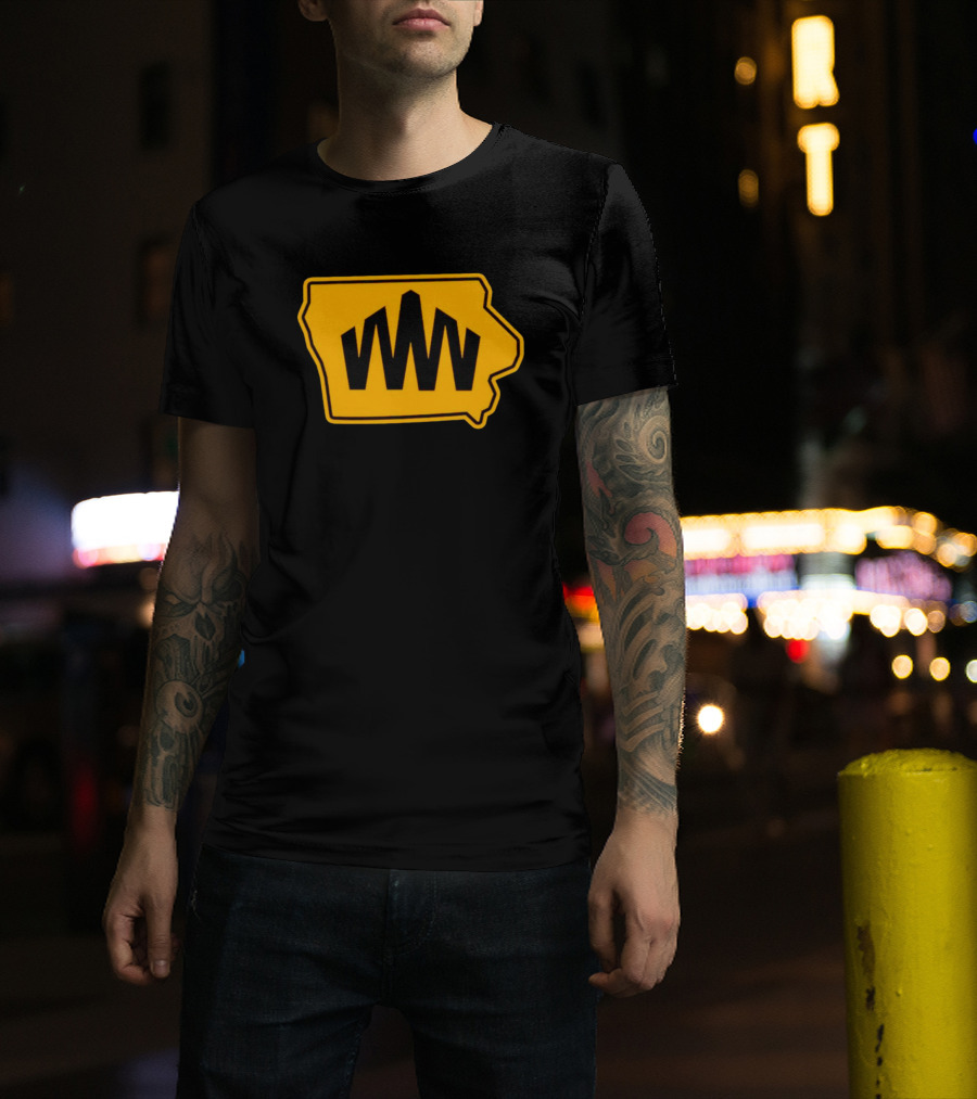 Iowa Map With WW Lettering Brent Blum We Will Collective T-Shirt