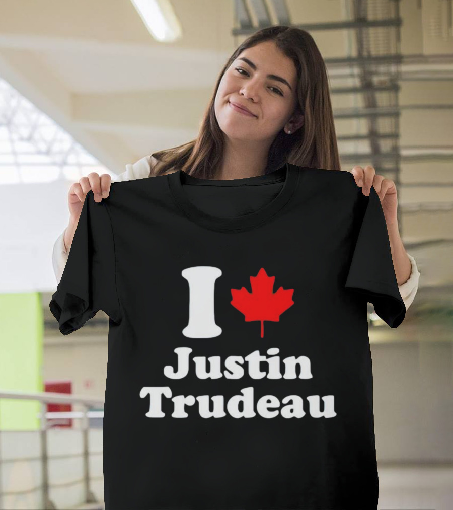 I Love Justin Trudeau Canada Maple Leaf T-Shirt