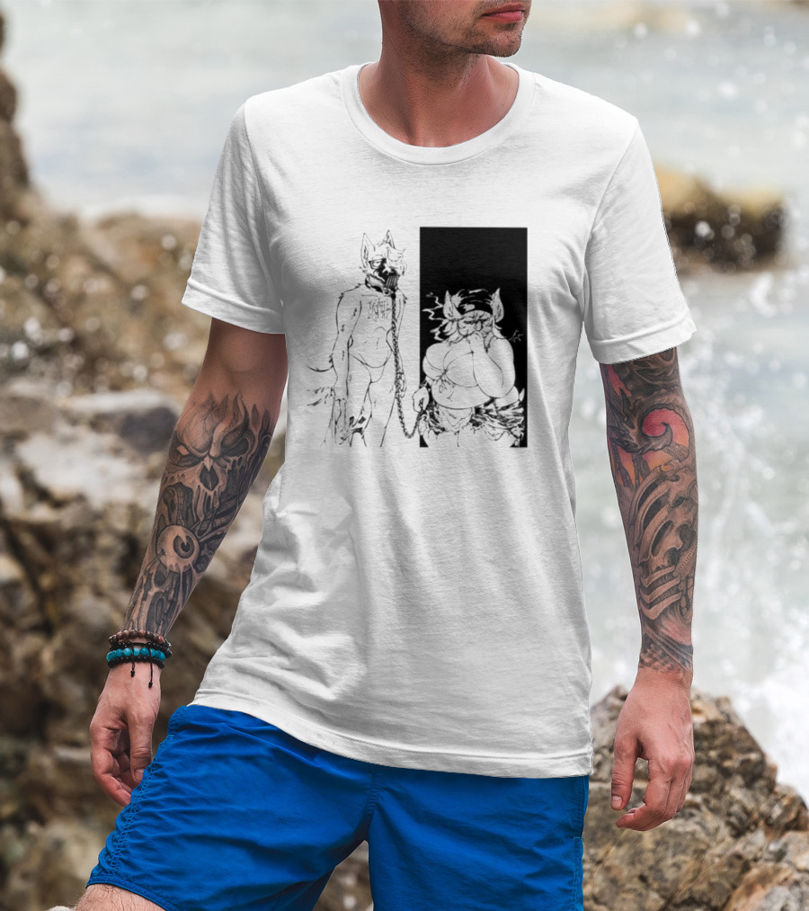 The Muzzle Furry Chain Anthro Duo T-Shirt