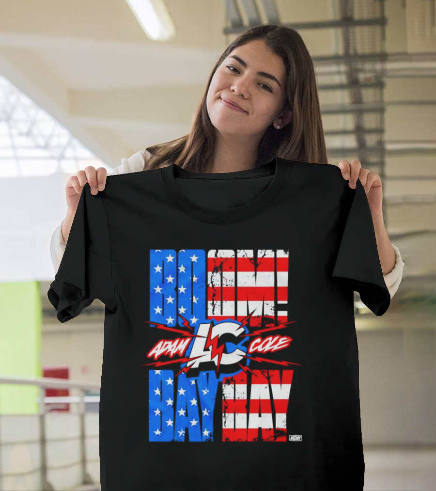 Adam Cole Boom Bay Bay American Flag AEW T-Shirt