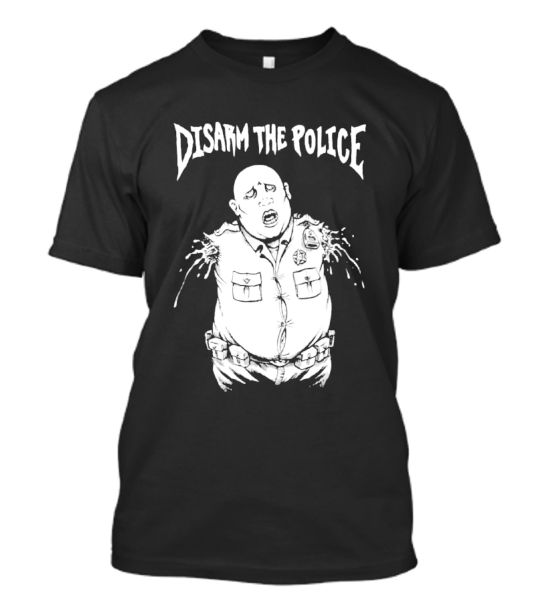 Disarm The Police Cartoon Style Officer T-Shirt