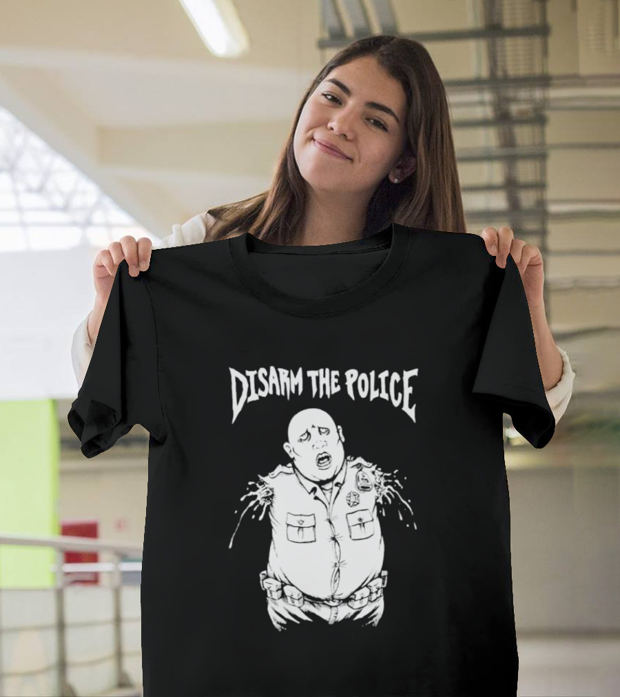 Disarm The Police Cartoon Style Officer T-Shirt
