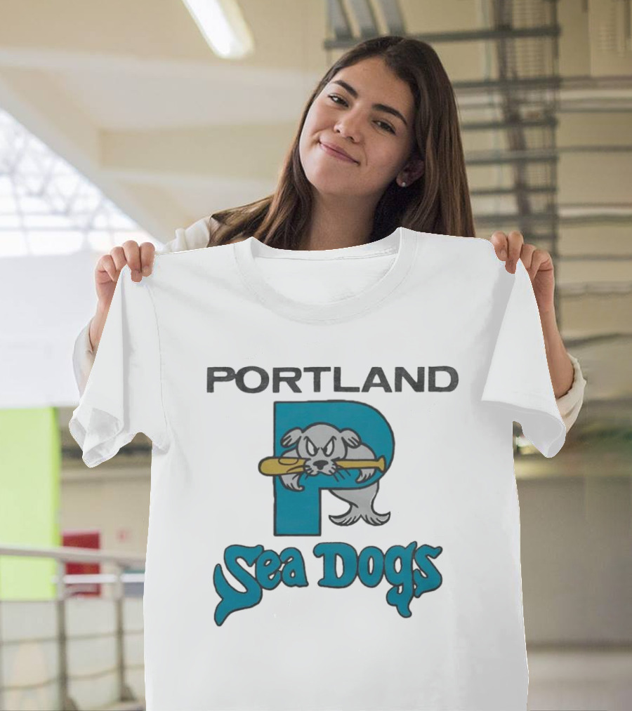 Portland Sea Dogs Baseball Bat T-Shirt