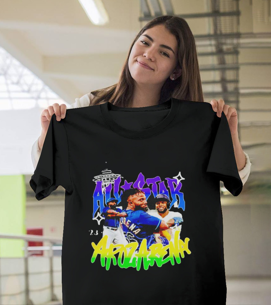 All-Star 23 Randy Arozarena Seattle Skyline Baseball T-Shirt
