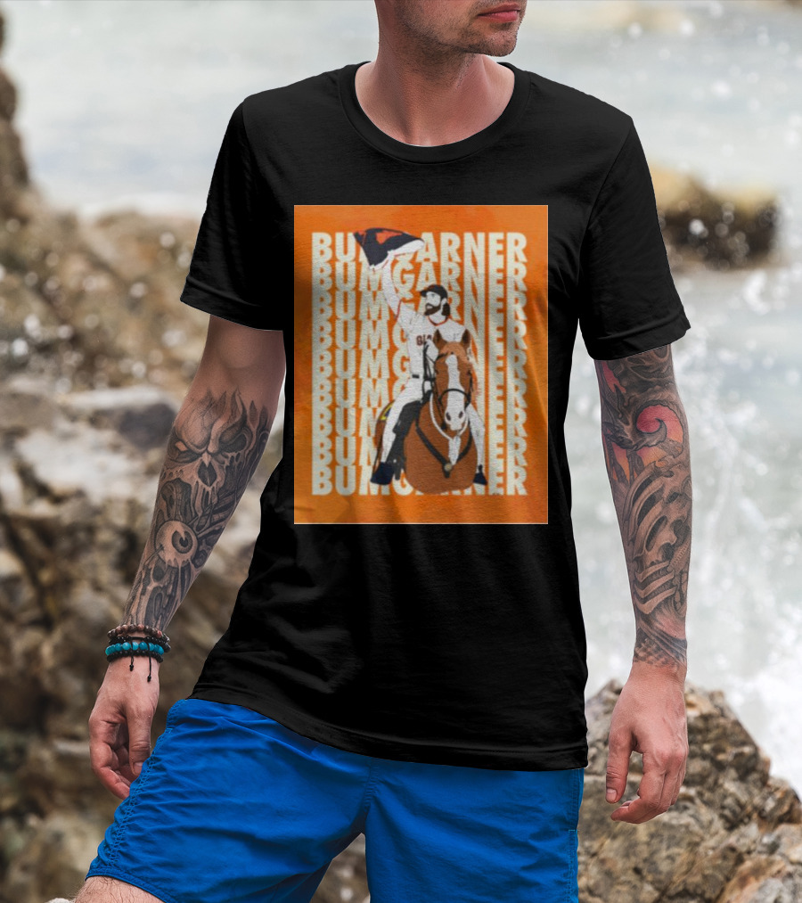 Bumgarner Riding Horse Giants Baseball Victory T-Shirt