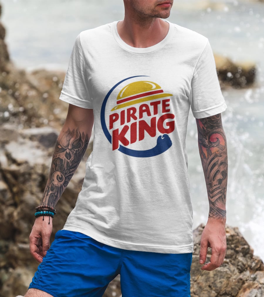 Pirate King Luffy Straw Hat One Piece Burger T-Shirt