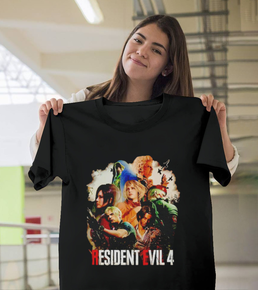 Resident Evil 4 Iconic Game Characters Montage T-Shirt