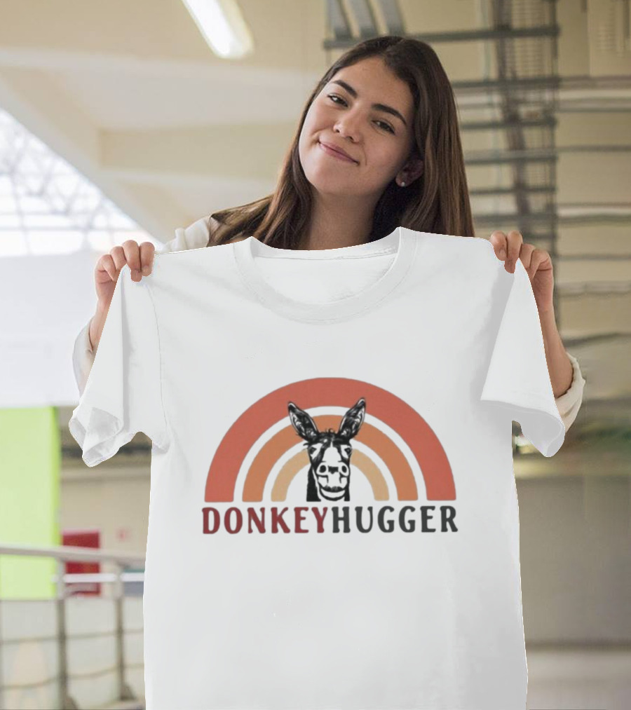 Donkey Hugger Retro Rainbow Arch T-Shirt