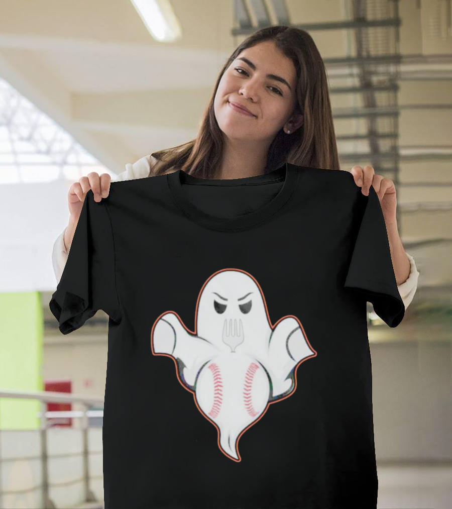 Ghost Forkball Baseball Spirit T-Shirt