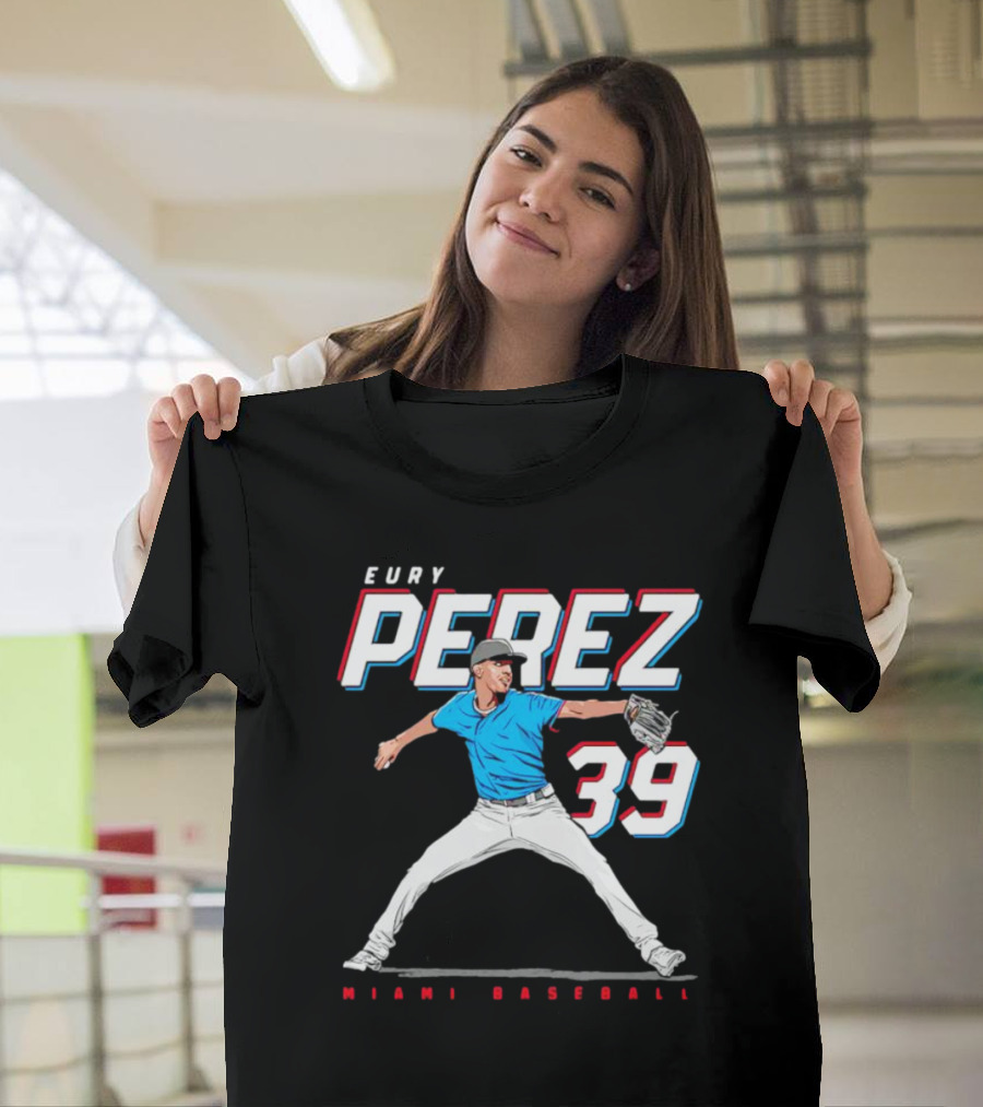 Eury Pérez 39 Miami Baseball Player MVP T-Shirt