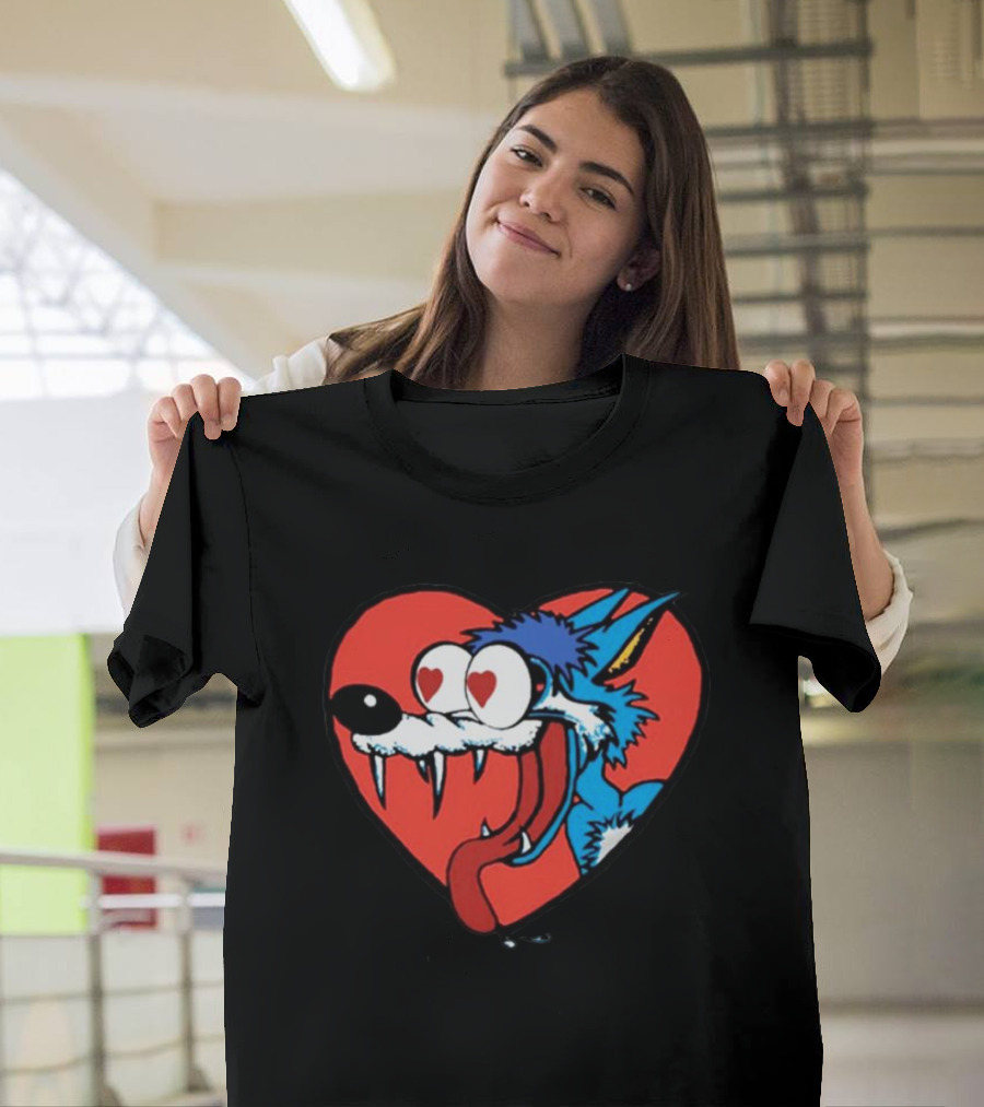 Wolf Heart Eyes Lizard Jesus T-Shirt