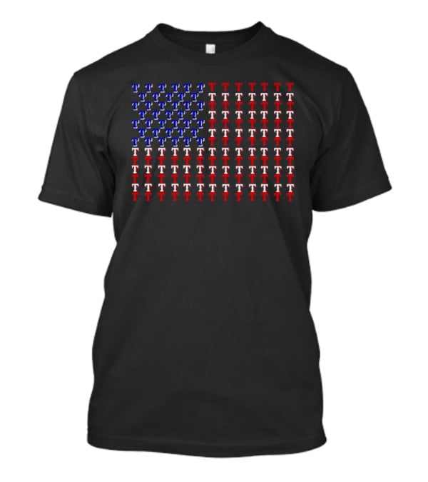 Texas Rangers American Flag T-Shirt