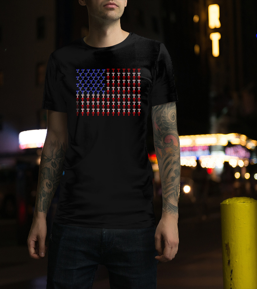 Texas Rangers American Flag T-Shirt