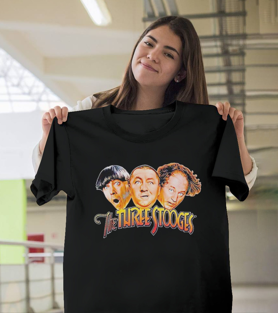 The Three Stooges Classic Comedy Trio Faces T-Shirt