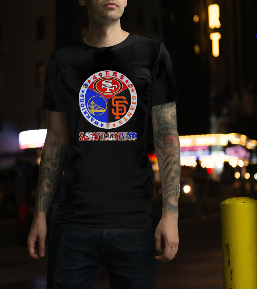 San Francisco 49ers Giants Warriors Logos Circle T-Shirt