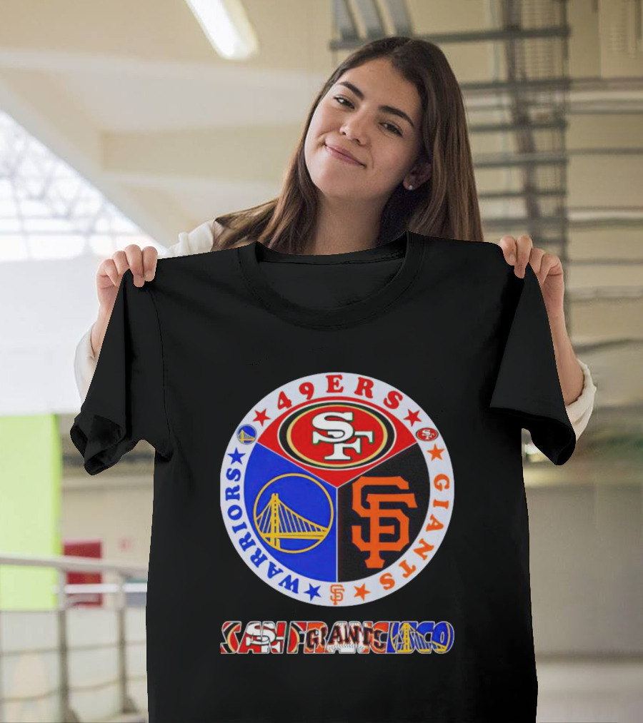 San Francisco 49ers Giants Warriors Logos Circle T-Shirt