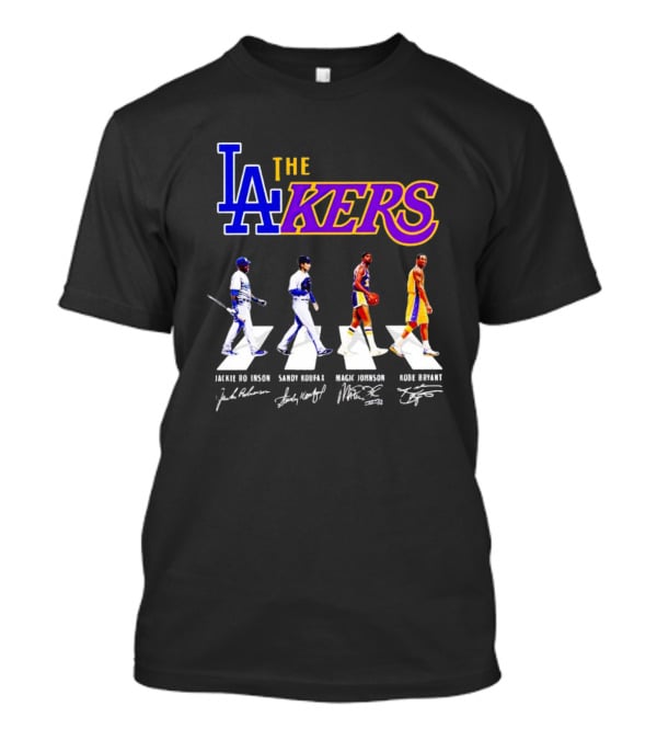 LA Lakers Jackie Robinson Sandy Koufax Magic Johnson Kobe Bryant T-Shirt