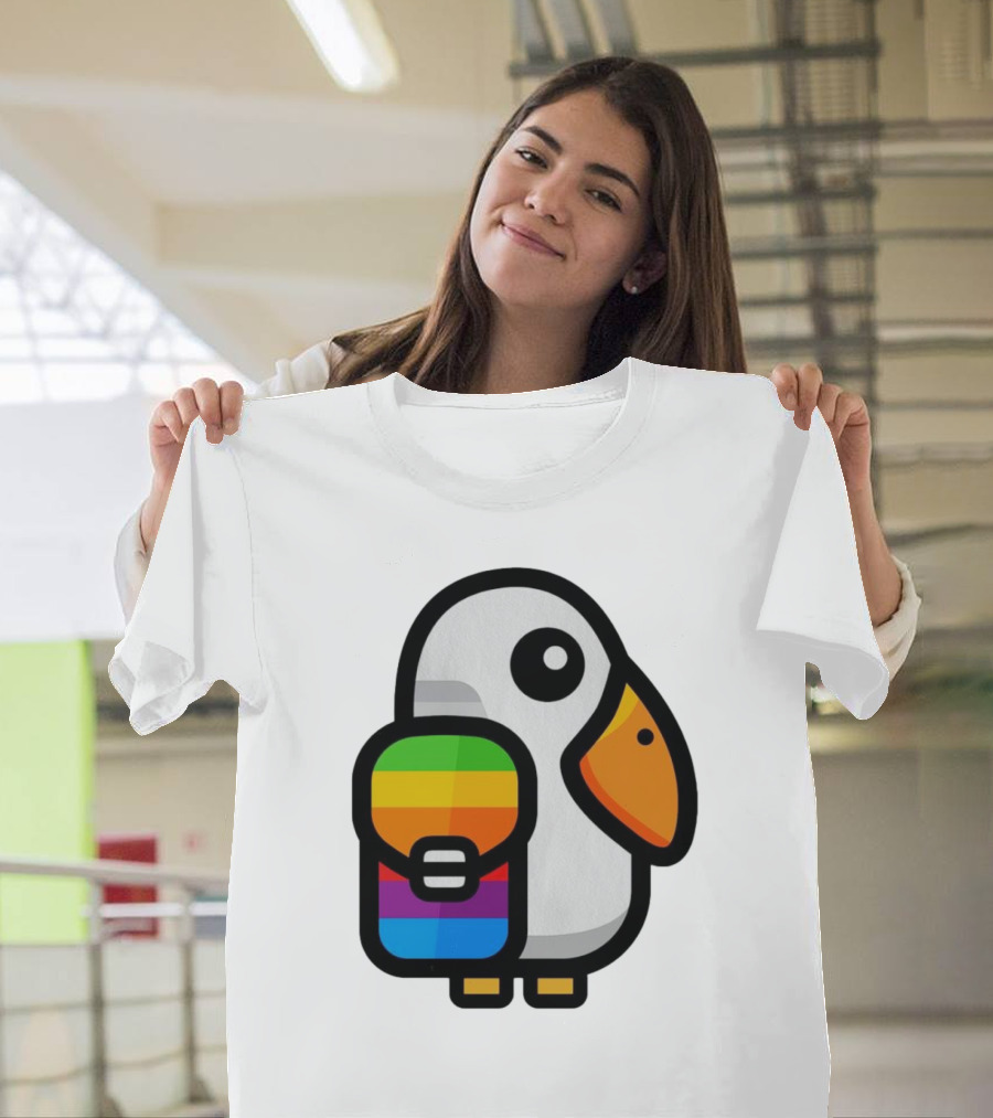 Basic Apple Guy Rainbow Pelican T-Shirt