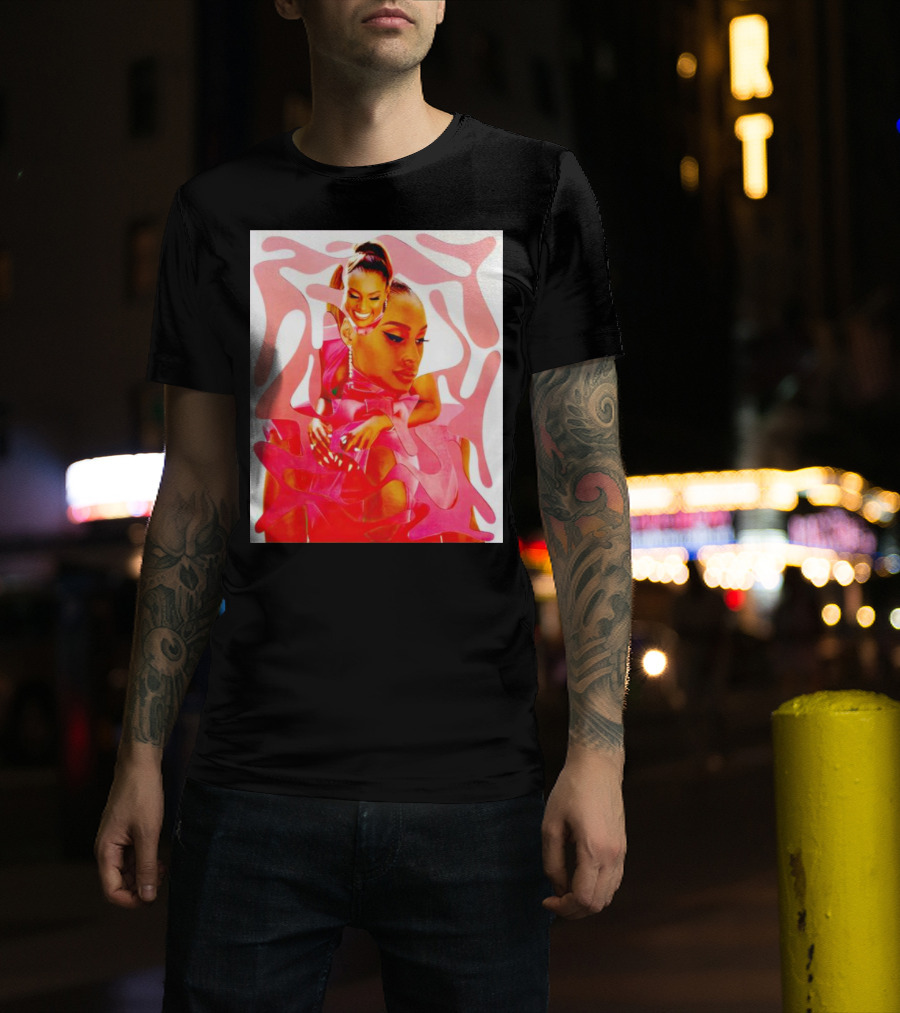 Issa Rae Barbie In Pink Abstract T-Shirt