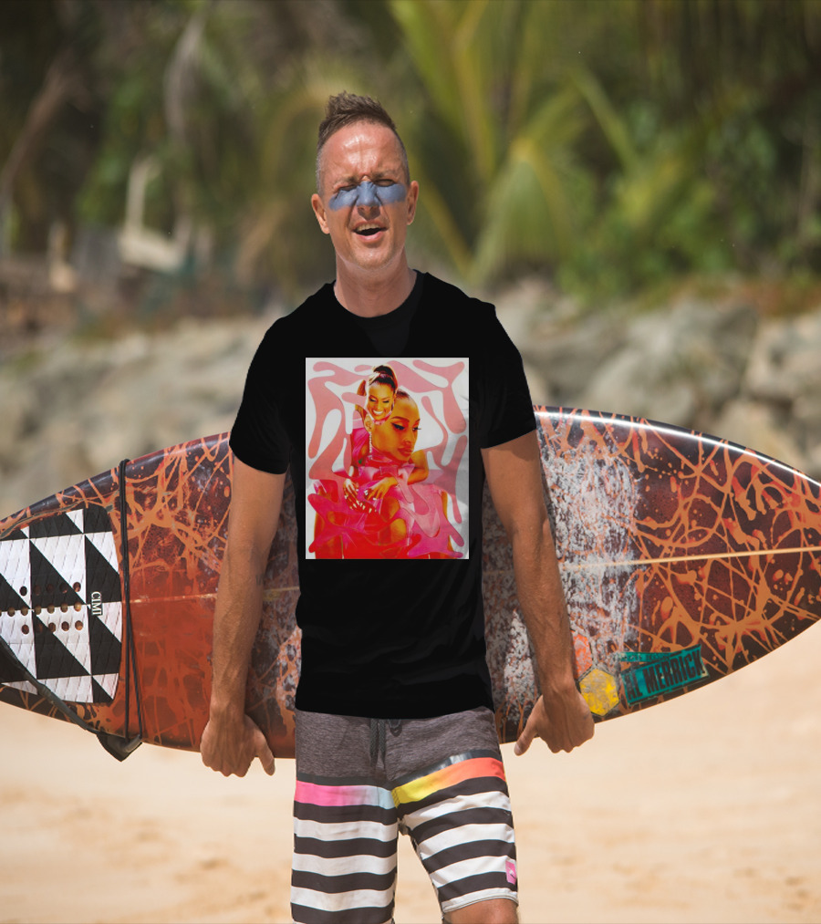 Issa Rae Barbie In Pink Abstract T-Shirt