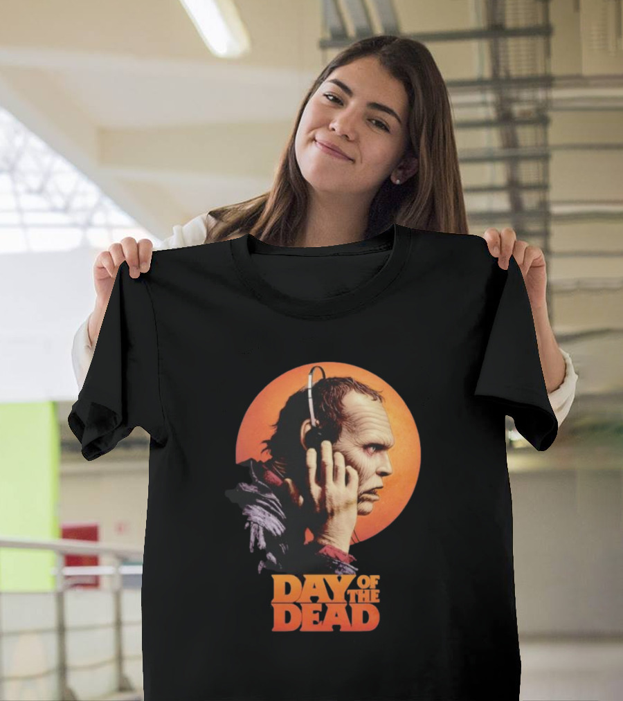 Day Of The Dead Bub Listening With Headphones T-Shirt