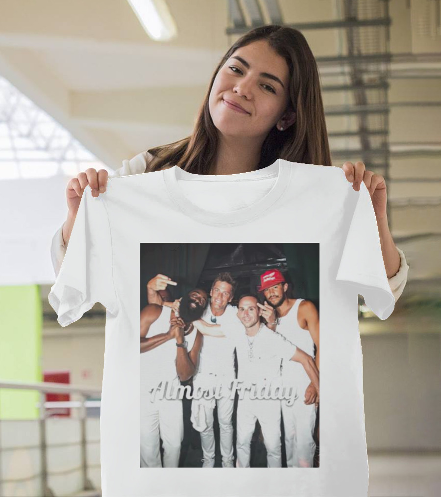 Almost Friday White Party Friends in Matching Outfits T-Shirt