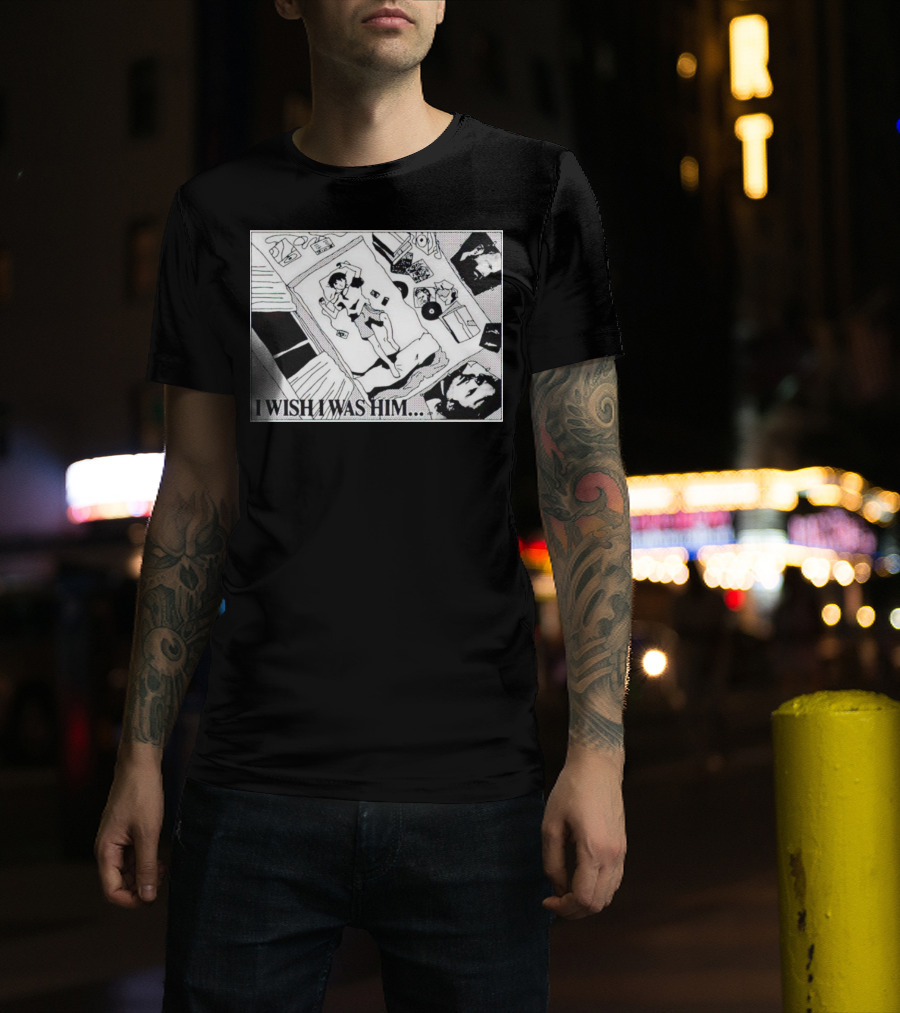 I Wish I Was Him Bedroom Anime Manga Scene T-Shirt