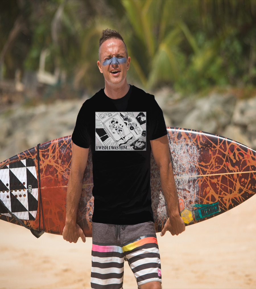 I Wish I Was Him Bedroom Anime Manga Scene T-Shirt