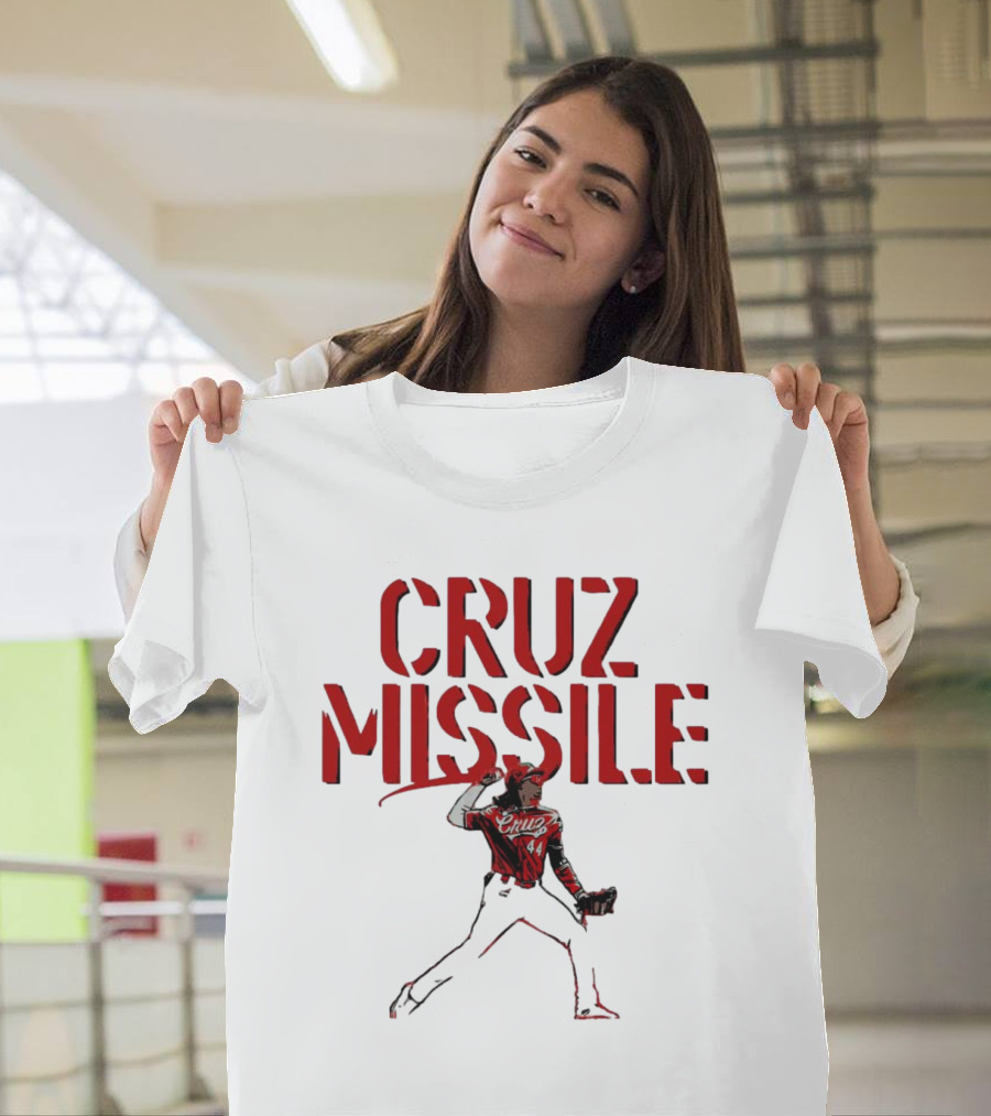 Cruz Missile Elly De La Cruz Cincinnati Reds 44 Pitching T-Shirt